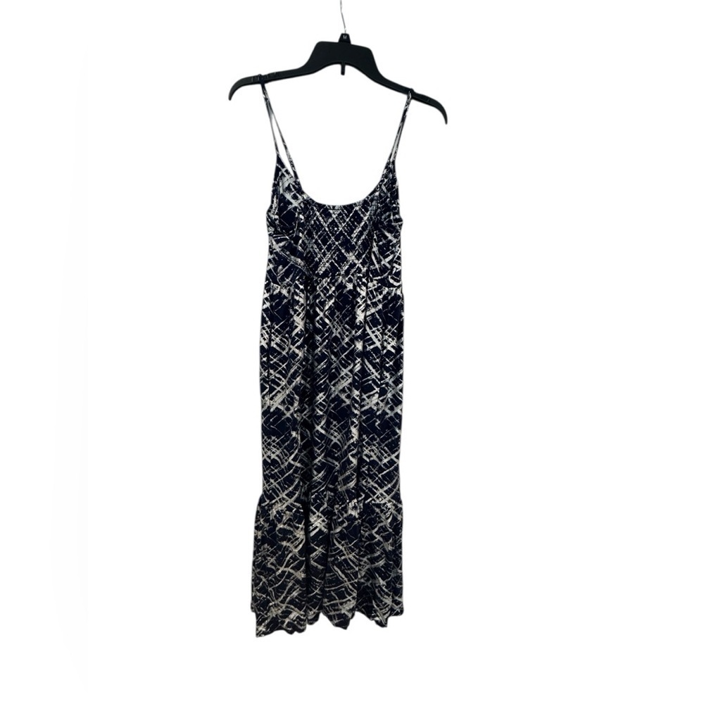 Women’s Berkley Jensen Navy Blue & Silver Long Maxi Dress: Pockets: M - Picture 2 of 11